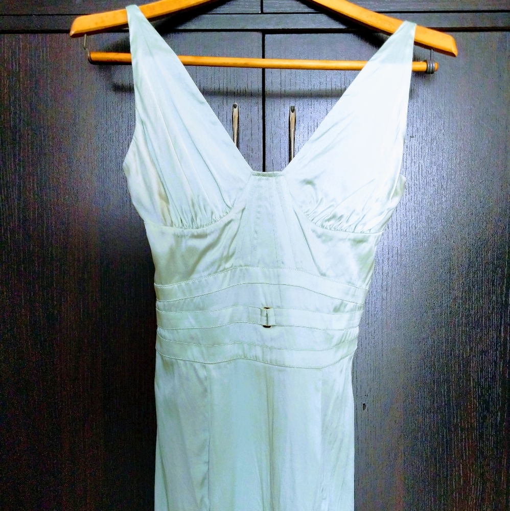 XS Mint Green silk dress